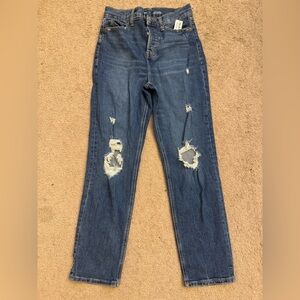 Old Navy Women's Distressed Blue Jeans